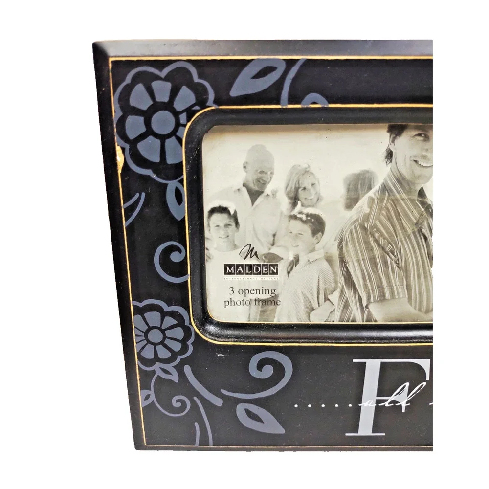 3 Hole Collage Family Frame Malden International Holds Two 4x6” & 4x4